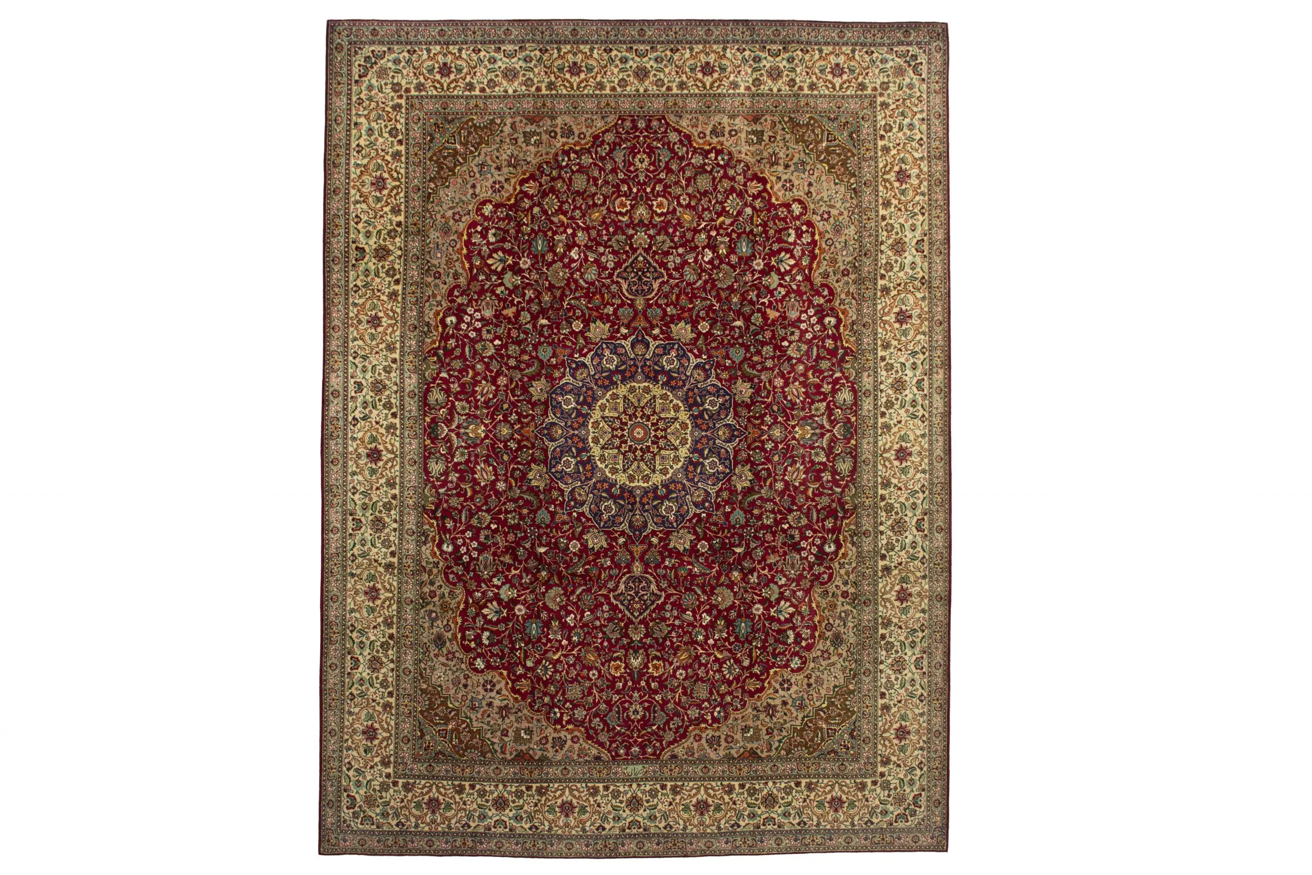 red formal tabriz rug, Persian Tabriz Hand Knotted Wool Rug 40 Raj 398×304 -...
