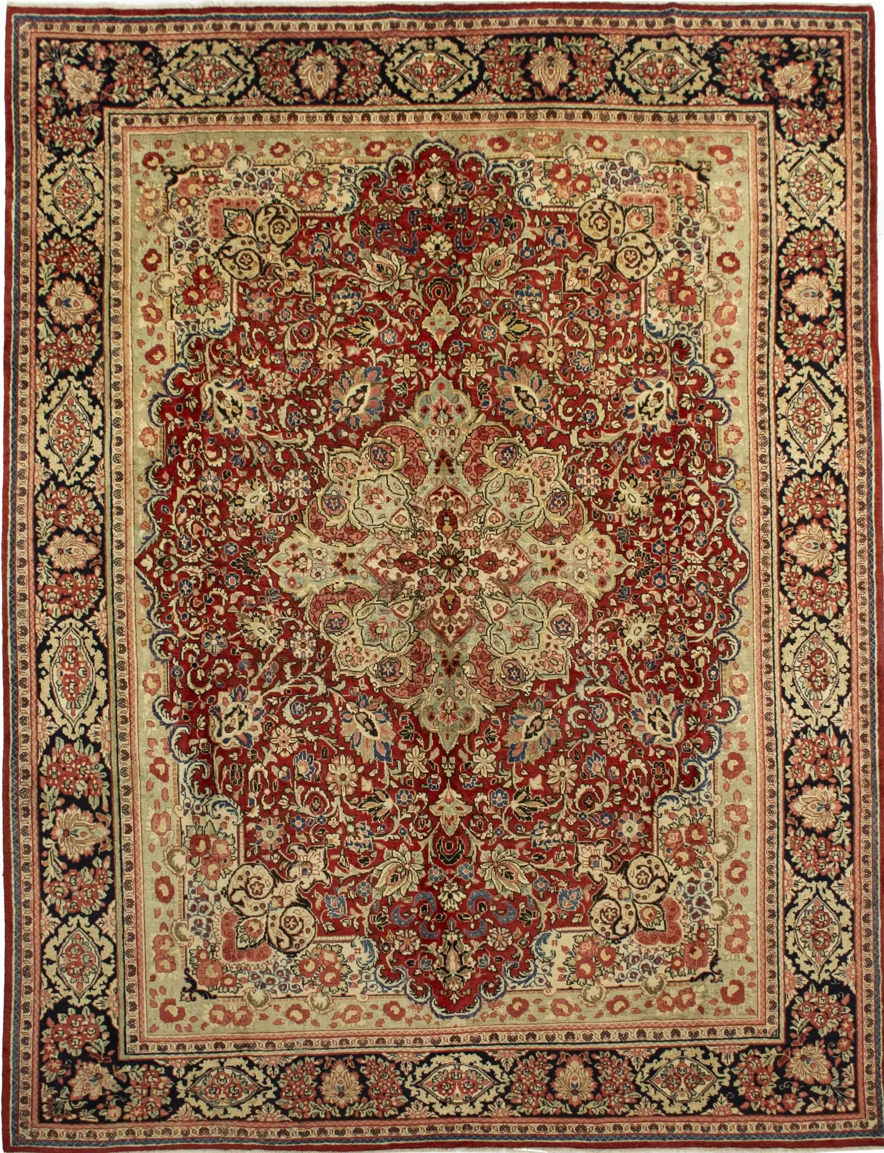 red vintage sarouq rug, Sarouq Vintage Persian Rug Double Hand Knotted Iran(425×318)cm