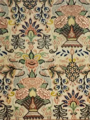 Sold Qum Super fine Vintage Persian Double hand knotted Rug Veg Dye Iran (200×148)cm