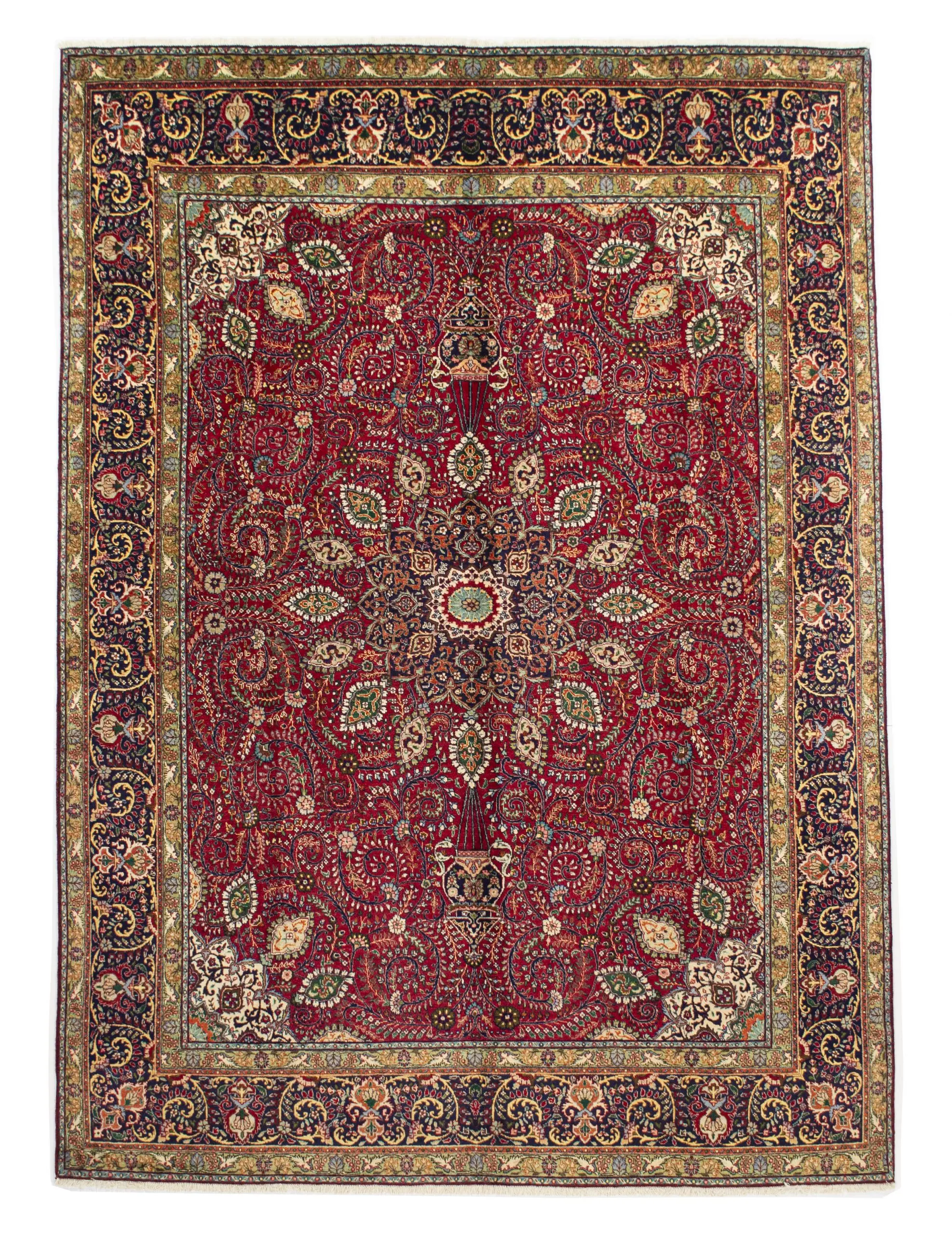 red tabriz persian rug, Persian Tabriz Rug 391 x 290 cm