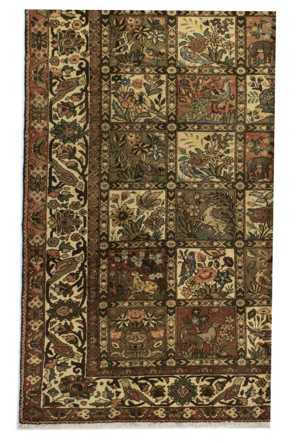 Bakhtiar Tribal Vintage Rug Double Hand Knotted Lamb Wool Weg Dye Iran(298×223)cm