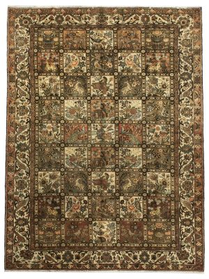 Bakhtiar Tribal Vintage Rug Natural 298×223