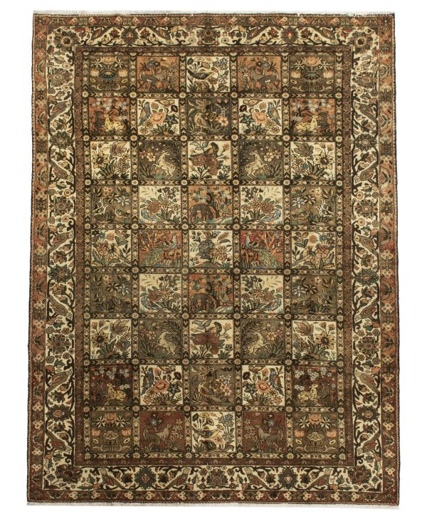 Bakhtiar Tribal Vintage Rug Natural 298×223