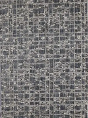 Indian Grey Wool Rug Checquer 237 x 162 cm
