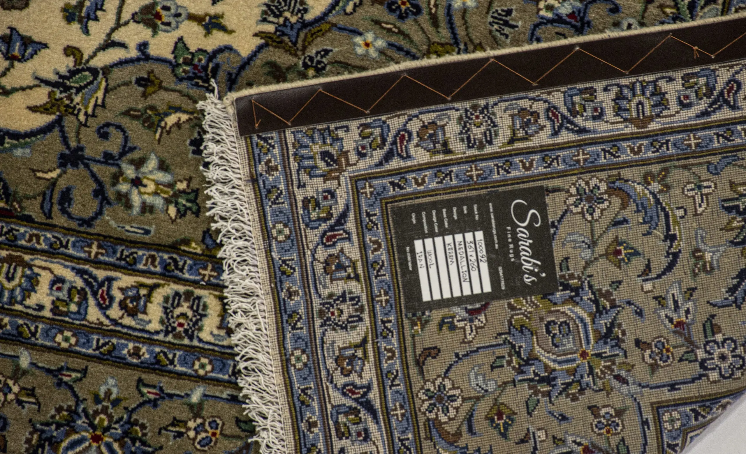 Persian Kashan Rug Lambs Neck Wool 361×260