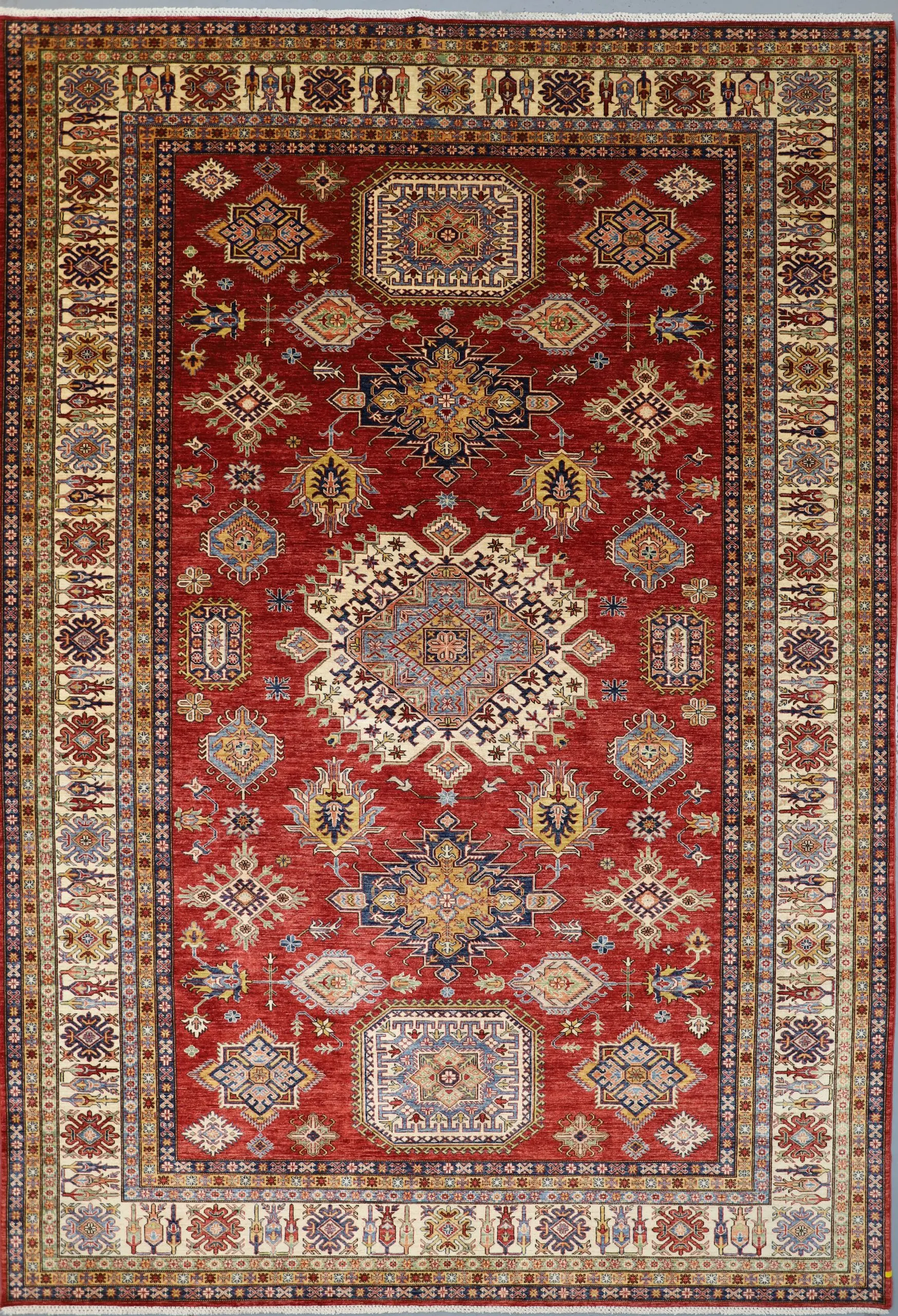 red super kazak afghan rug, Afghan Kazak Rug 436 x 303 cm
