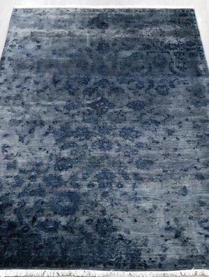 Misty Indigo Wool Hand knotted Rug