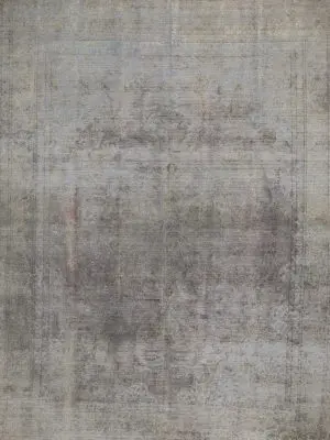 Persian Vintage Overdye Rug Grey 377 x 286 cm