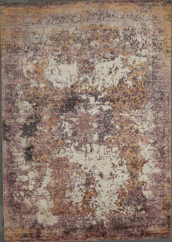Spicey Abstract Area Rug Hand Loom Indian Bamboo Silk(350×250)cm