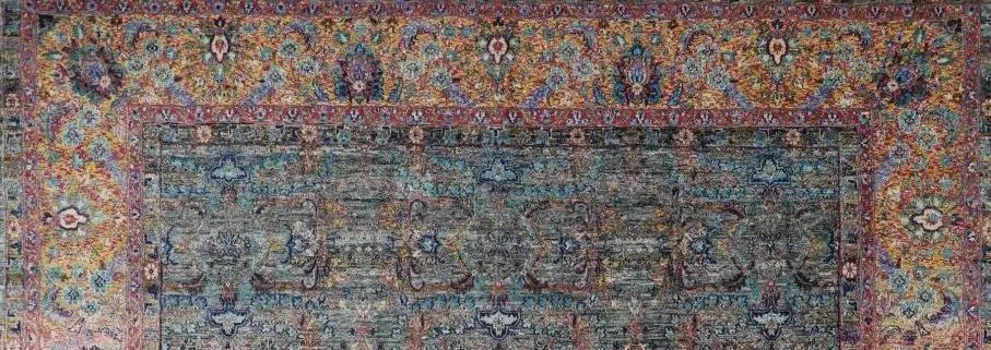 Saree Silk Veg Dye India (Rug 396 x 296)cm