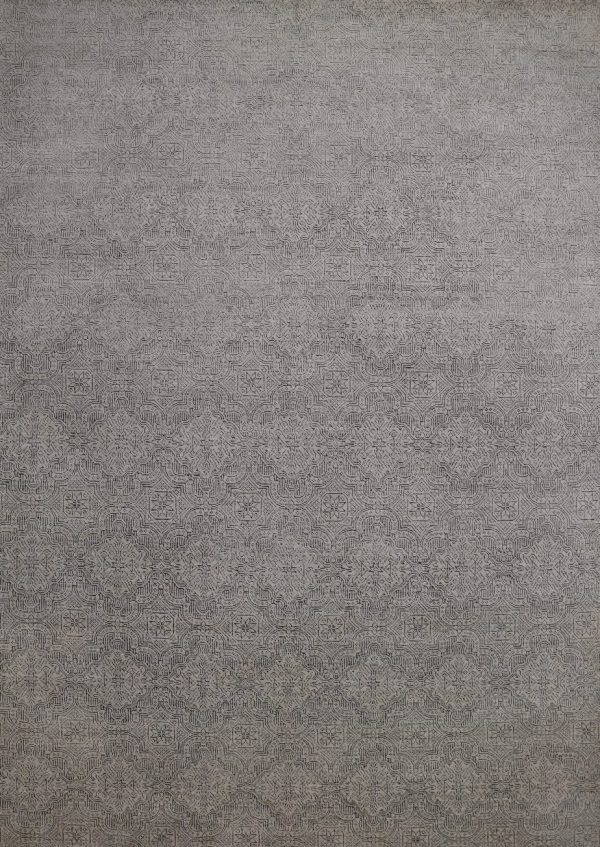 Area Rug Charcoal Escriture NZ Wool Weg Dye India (428×315)cm