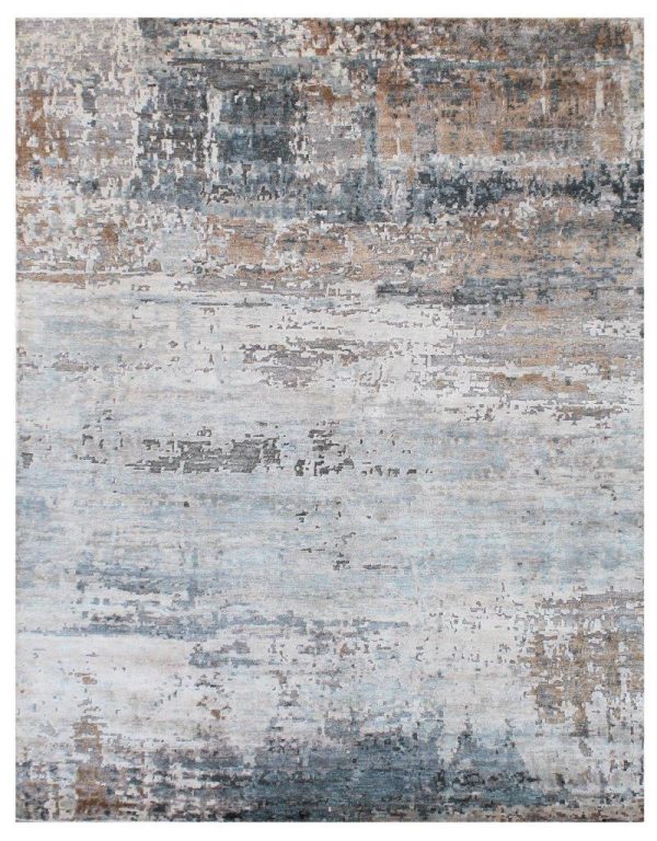 Limewash Wool and Silk Rug