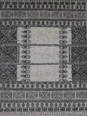 Geometric Grey Rug 339 x 248 cm
