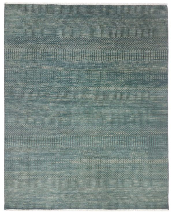 Teal BarleyTwist Hand Knotted Rug Sold (301x236)cm