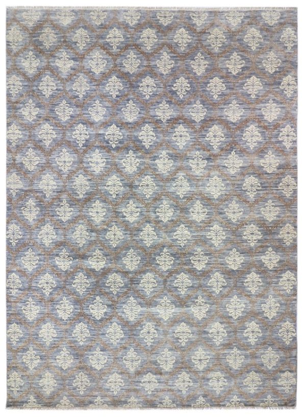 diamond design Wool Hand Knotted Rug German Dye India (427×299)cm