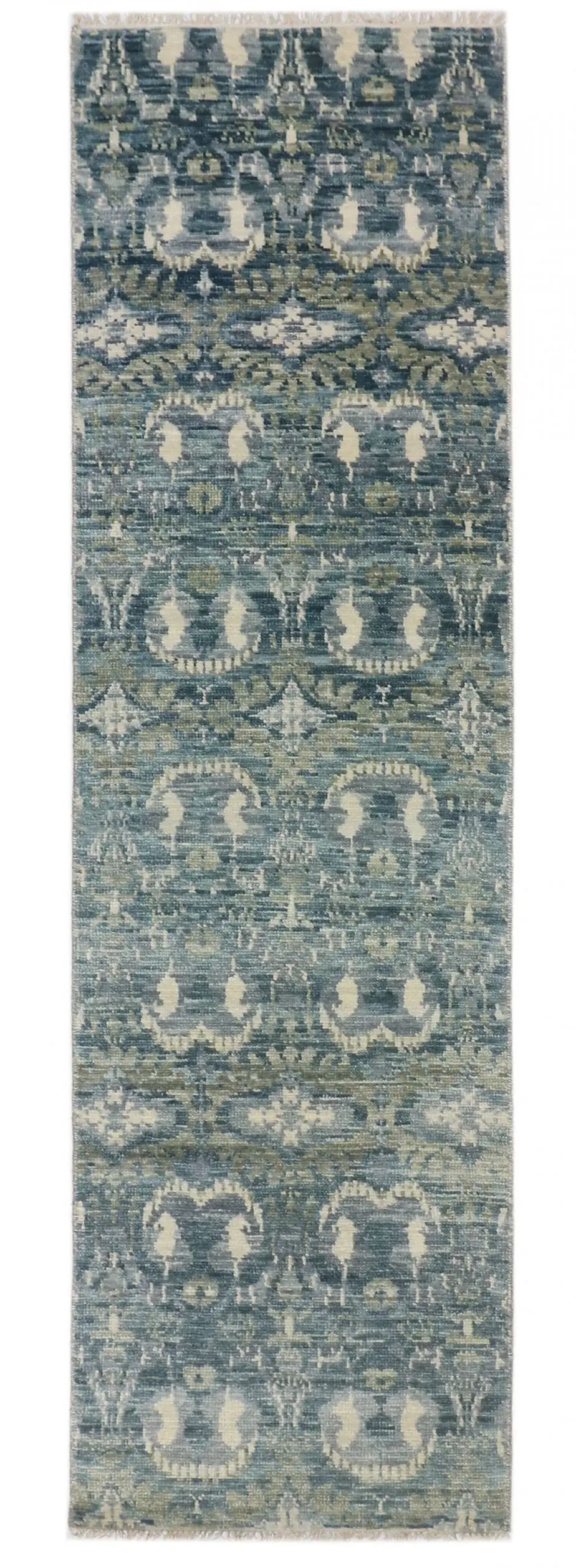 teal tapestry hall runner, Indian Tapestry Look Hall Runner Wool 309 x 81 cm