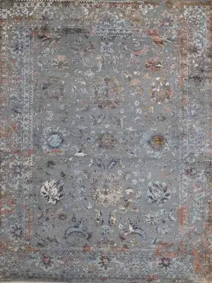 Transitional garden rug