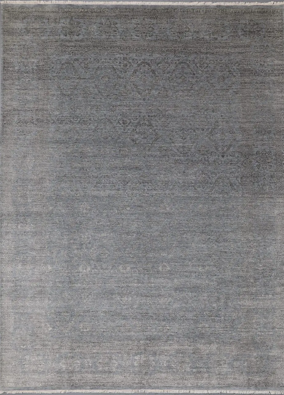 grey barely there rug, Indian Transitional Rug 368 x 277 cm