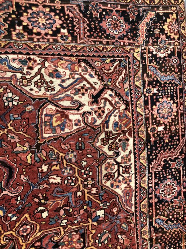Large Persian Heriz Tribal Rug Weg Dye NZ Wool Iran (410×307)cm