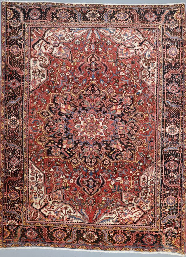 Large Persian Heriz Tribal Rug Weg Dye NZ Wool Iran (410×307)cm