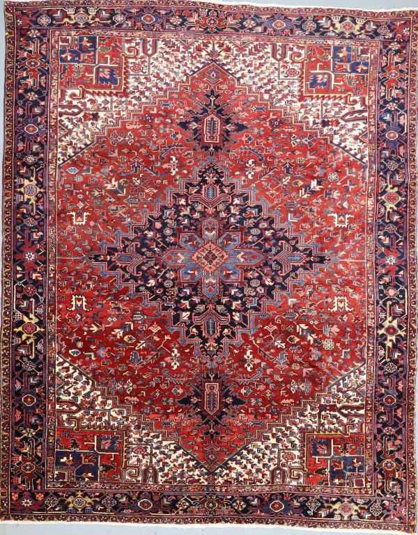 Persian Heriz Tribal Wool Rug Weg Dye Iran (381×302)cm