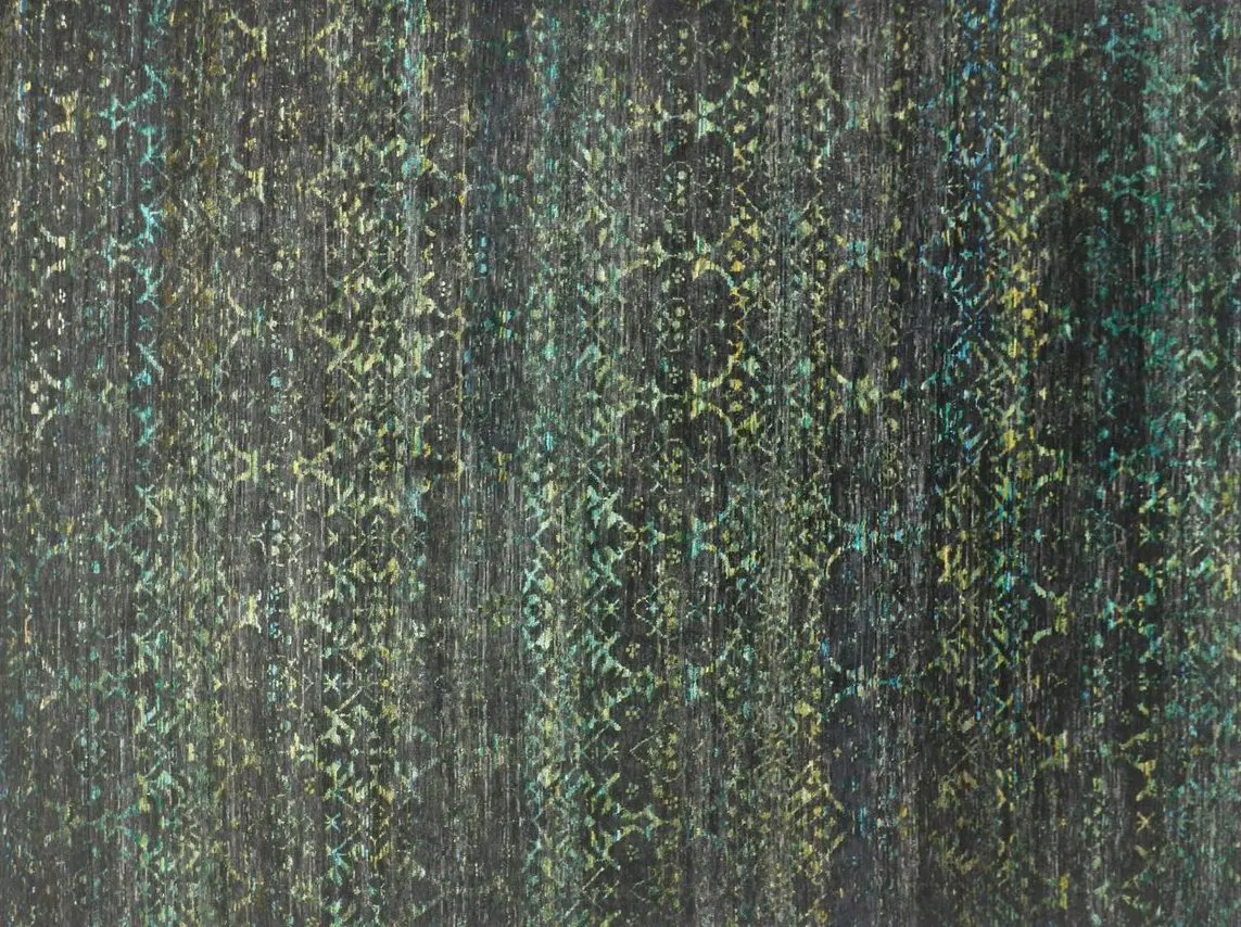 Indian Velvet Moss Green Rug 272 x 161 cm