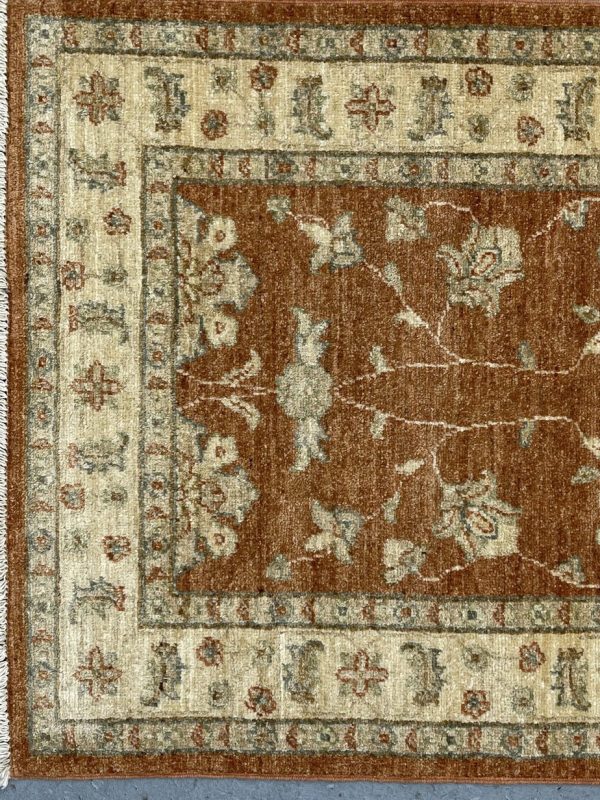 Choobi Runner Hand knotted Rust Gaznay Wool (341×81)cm