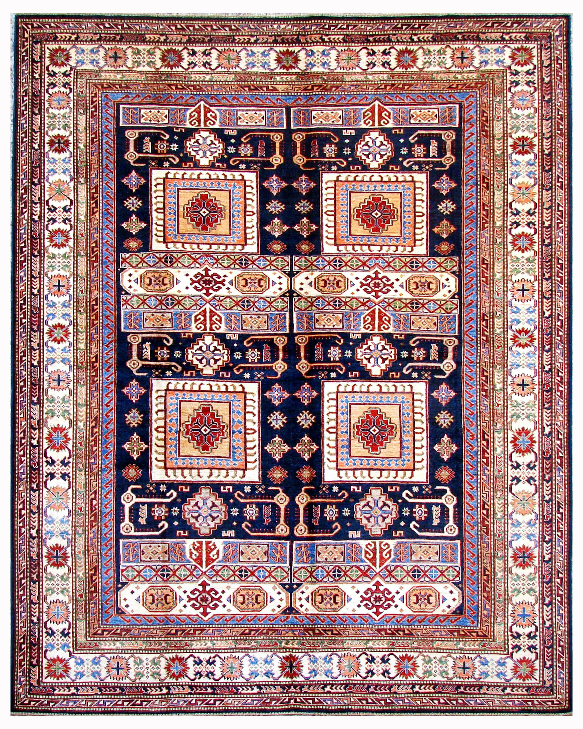 dark navy blue kazak rug, Kazak Rug
