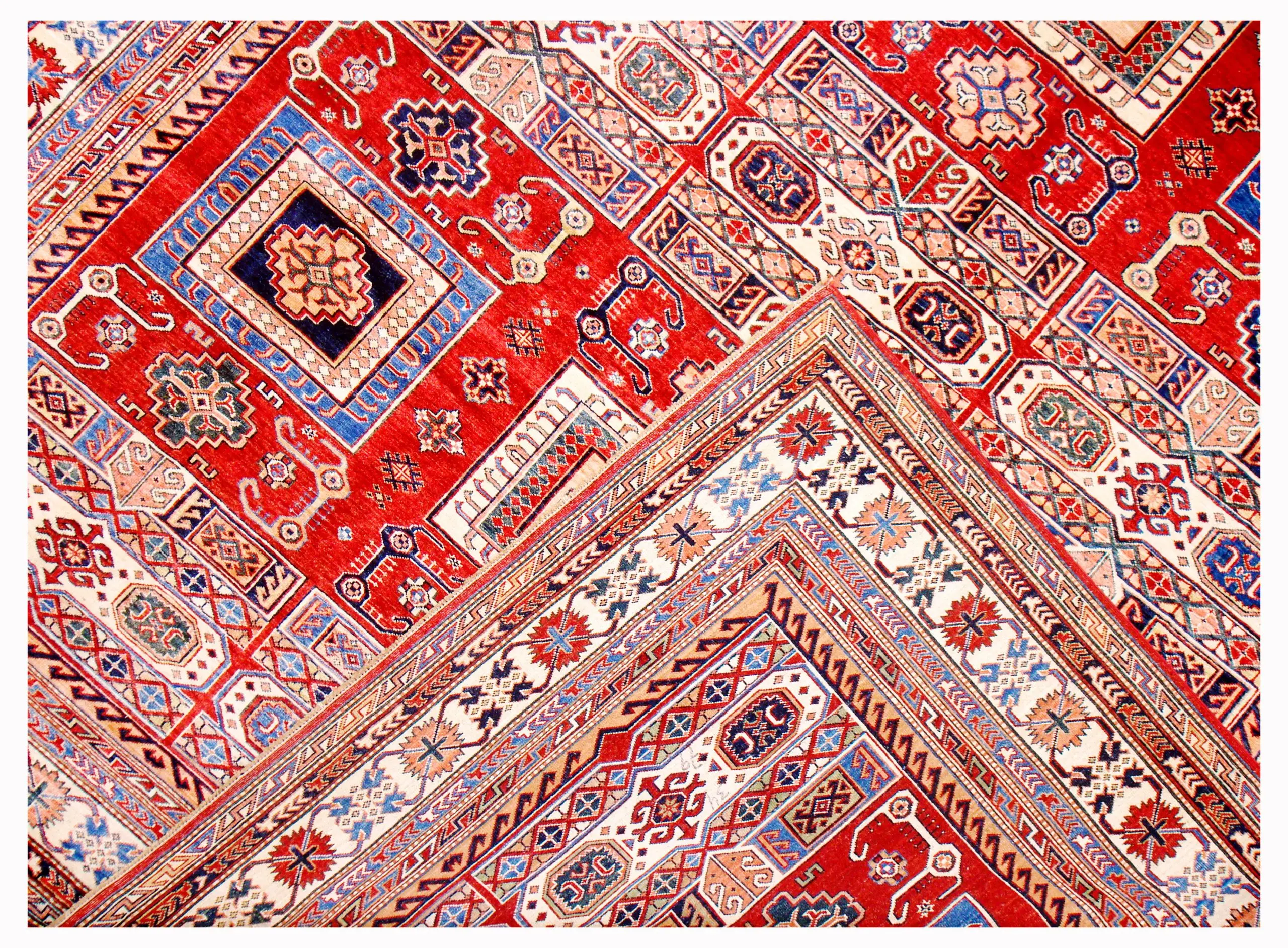 Afghan Kazak Rug 356 x 275 cm