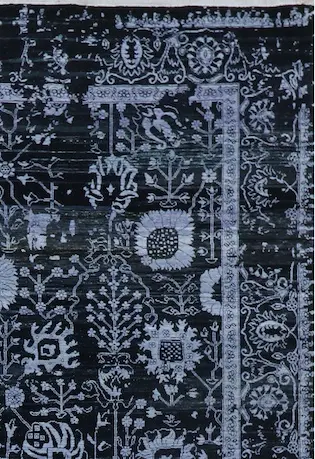 Indian Midnight Blues Transitional Rug 300 x 250 cm
