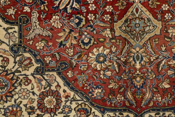 Qum Super Fine Vintage Double Hand Knotted Rug German Dye Iran(340 x 239)cm