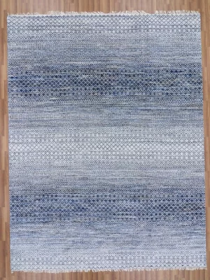 Blue Pebbled Grass Rug