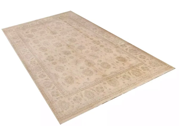 Cream Choobi Double hand knotted Rug , Gazney Wool, Weg Dye, afghan(379 x 264)cm - Image 3