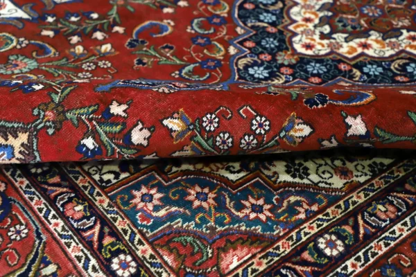 Red Floral Medallion Tabriz Gereman Dye Iran Soft Wool (345 x 245)cm