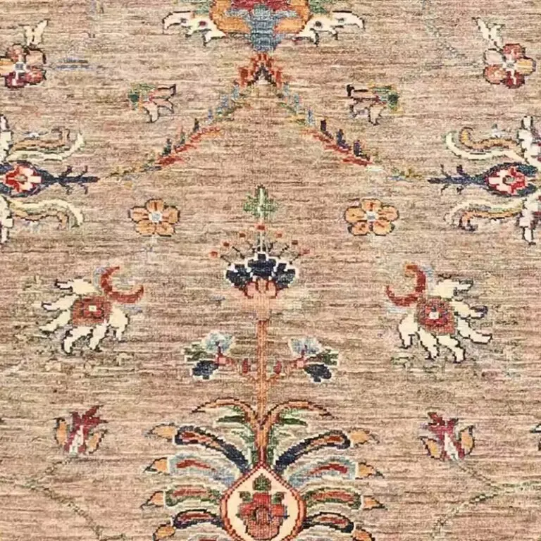 Suzani Rug 171 x 120, beige suzani rug, close-up detail 3