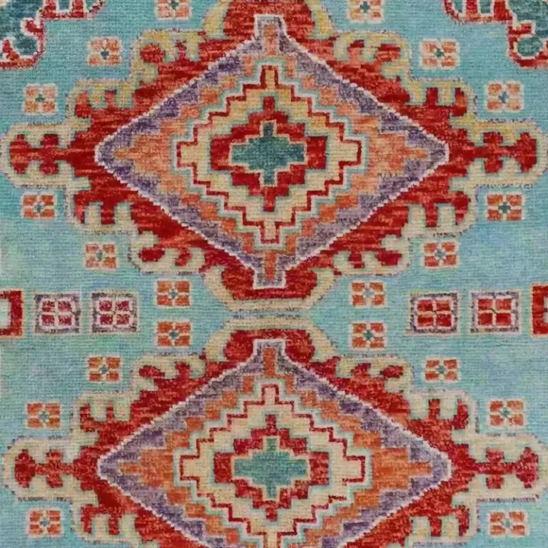 Abshari Rug - 236 x 171, blue abshari rug, close-up detail 2