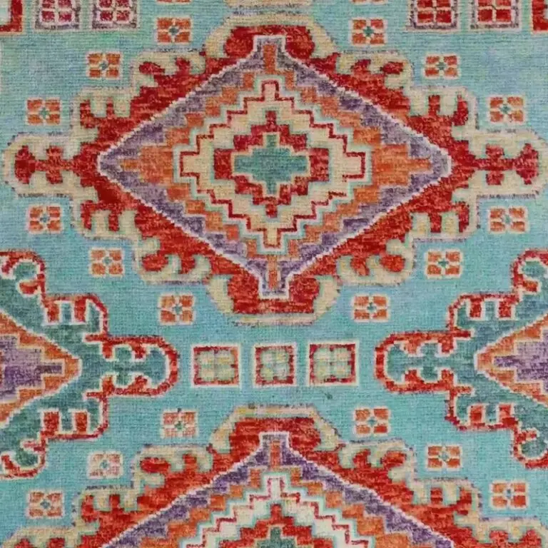 Abshari Rug - 236 x 171, blue abshari rug, close-up detail 3