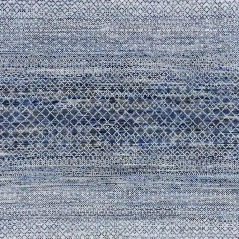 Blue Contemporary Designer Rug, Double hand Knotted, NZ Wool, Veg Dye, Agra (323 x 248 )cm, blue contemporary agra rug, close-up detail 1