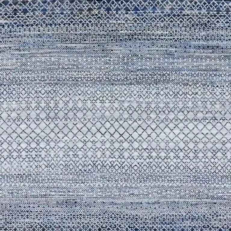 Blue Contemporary Designer Rug, Double hand Knotted, NZ Wool, Veg Dye, Agra (323 x 248 )cm, blue contemporary agra rug, close-up detail 2