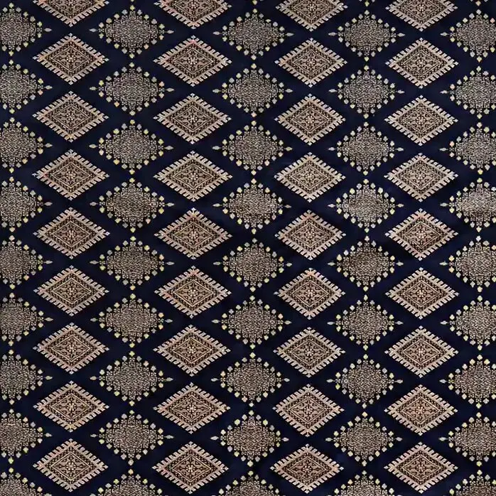 Nevi Blue Jaldar rug Hand Knotted, NZ Wool & silk, Veg Dye, Pakistan (415 x 306)cm, blue jaldar rug, close-up detail 2