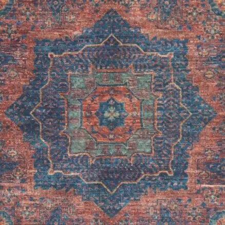 Super Fine Quality Mamluk Double Hand Knotted Fine lamb Wool Veg Dye Afghan(202 x 153)cm, blue mamluk afghan rug, close-up detail 2