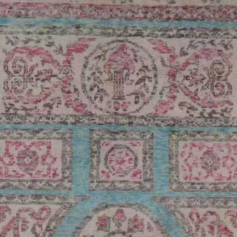 Abshari Rug - 238 x 167, blue sarasar abshari rug, close-up detail 1