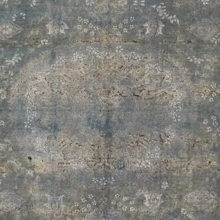 Vintage Overdyed Rug - 390 x 287, blue vintage overdyed rug, close-up detail 2