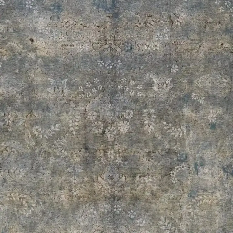 Vintage Overdyed Rug - 390 x 287, blue vintage overdyed rug, close-up detail 3