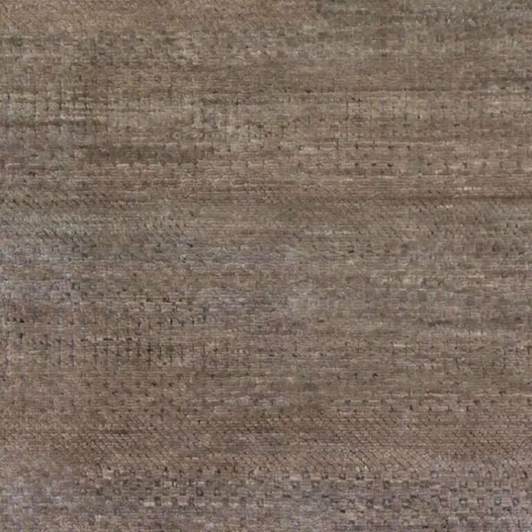 Contemporary Designer Rug, NZ Handspun Wool, Double hand Knotted, Veg Dye, Agra (310 x 200)cm, brown grey contemporary rug, close-up detail 3