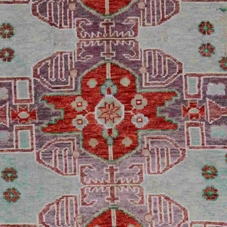 Suzani Rug 119 x 81, burgundy suzani rug, close-up detail 2