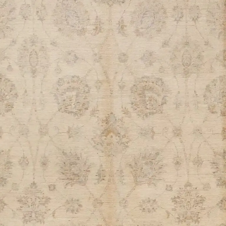 Cream Choobi Double hand knotted Rug, Gazney Wool, Veg Dye, afghan(379 x 264)cm, cream chobi gazney wool rug, close-up detail 2