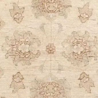 Cream Gazney Runner, Double Hand Knotted, Gazney Wool, Veg Dye, Afghan (291 x 83)cm, cream gazney runner, close-up detail 2