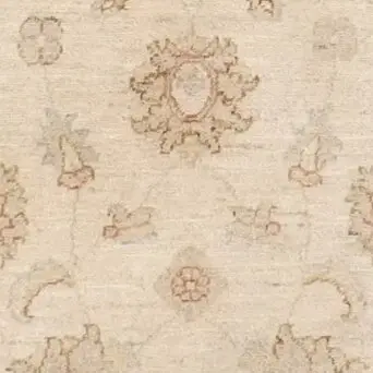 Cream Gazney Runner, Double Hand Knotted, Gazney Wool, Veg Dye, Afghan (291 x 83)cm, cream gazney runner, close-up detail 3