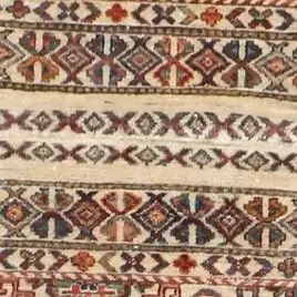 Cream Khorjin Runner Hand Knotted, NZ Handspun Wool, Veg Dye, Afghan (413 x 73)cm, cream khorjin runner, close-up detail 2